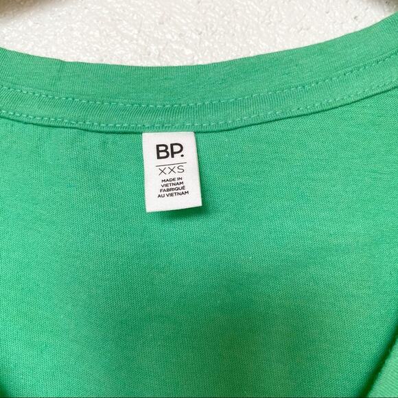 Nordstrom bp. V-Neck Short Sleeve Tee Green Size XXS - Picture 5 of 9